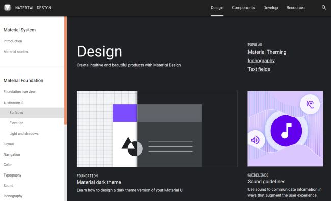 بهترین ابزارهای طراحی وب : Material Design